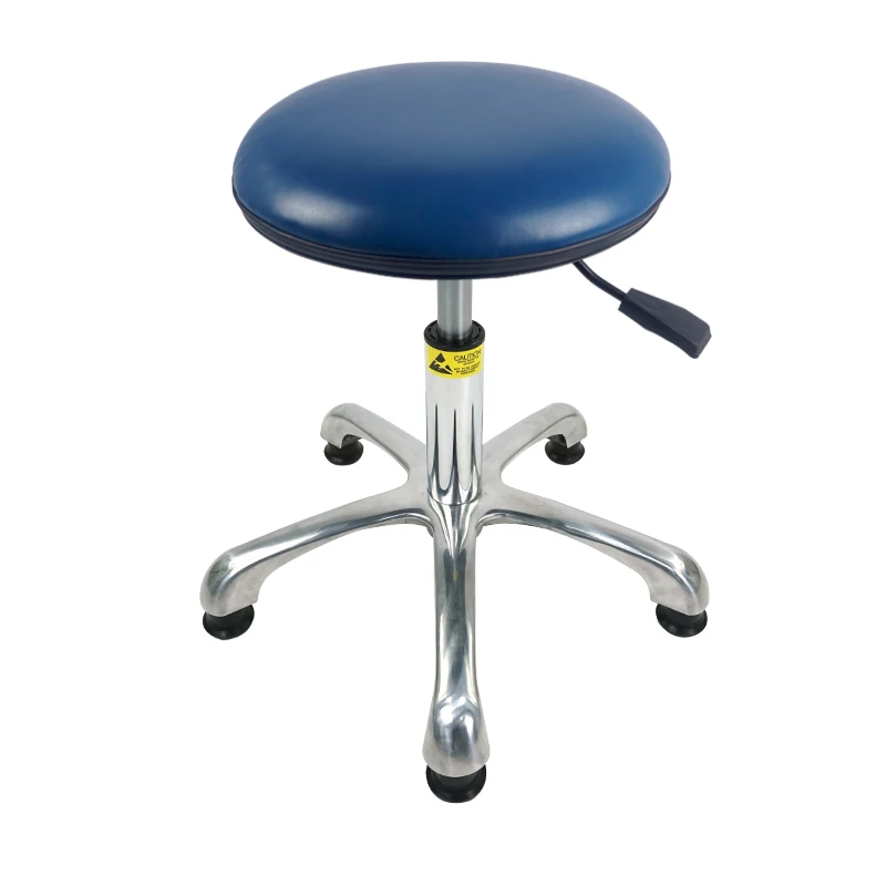 China high quality Esd Pu Leather Lab Chair armless And Foot Ring For High Workbench
