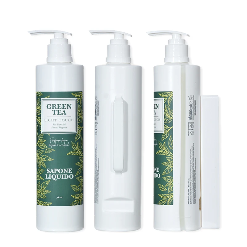 Private Label Hotel Room Hair Care Shampoo Pump Dispenser 360ml Tamper-Proof HDPE Biodegradable Dispenser