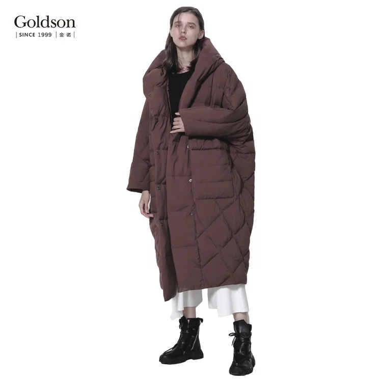 Custom Fashion Wholesale Oversize Black Color Outdoor Hood Winter Long Down Women Jacket