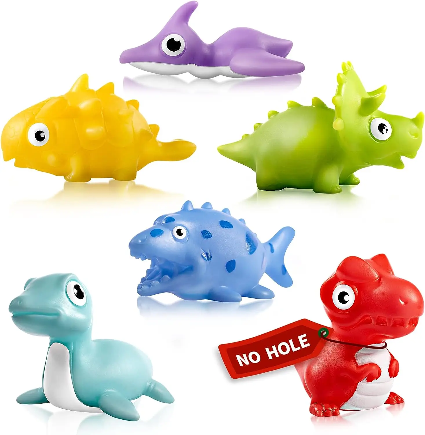 Sunq Factory Wholesale Mold Free Baby Bath Toys No Hole Dinosaur Toddler Bath Toy Baby Bath Tub Toys No Mold For 12 Months Kids