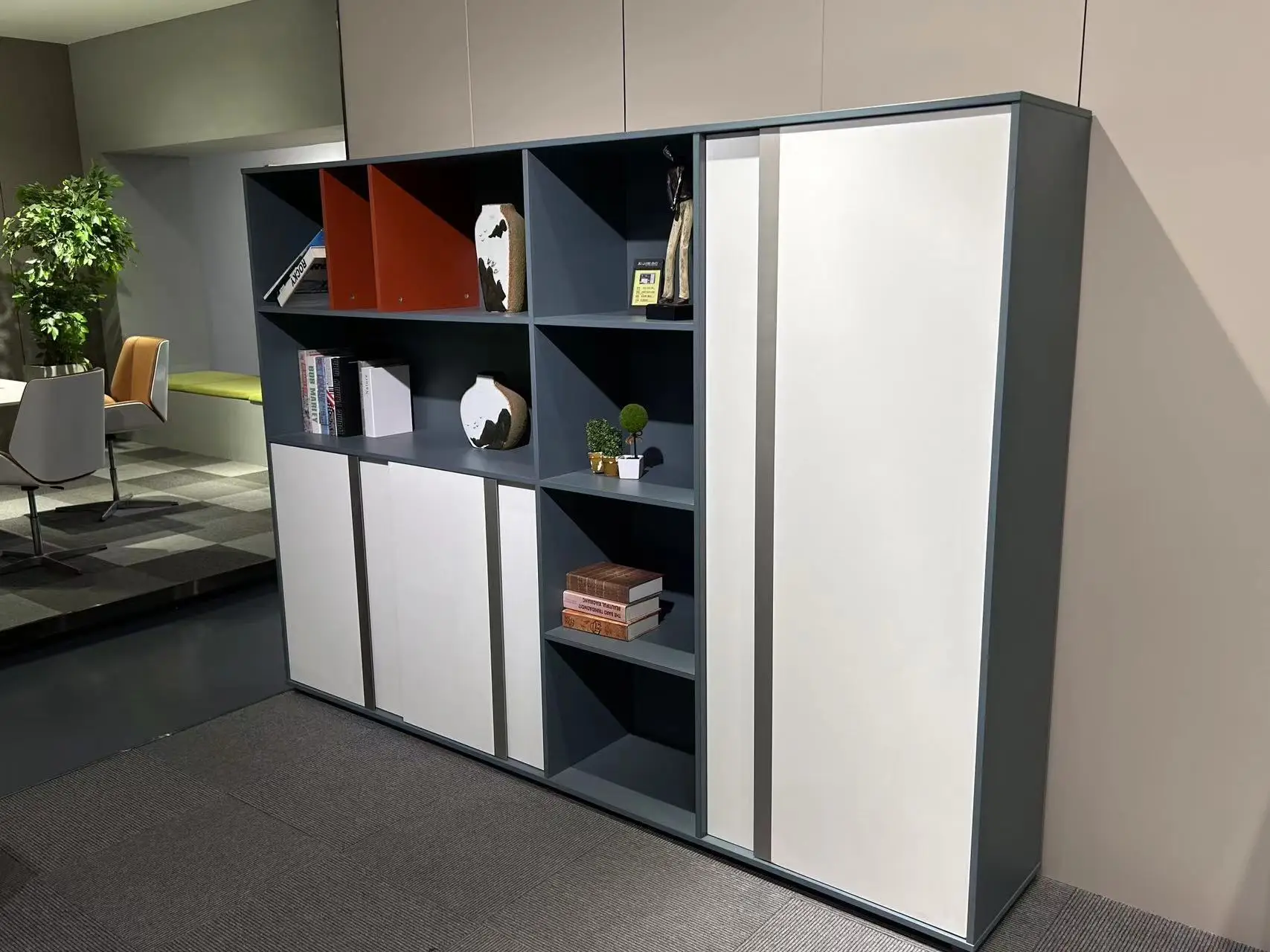 Современная мебель офисное оборудование для представительских помещений деревянный офисный шкаф