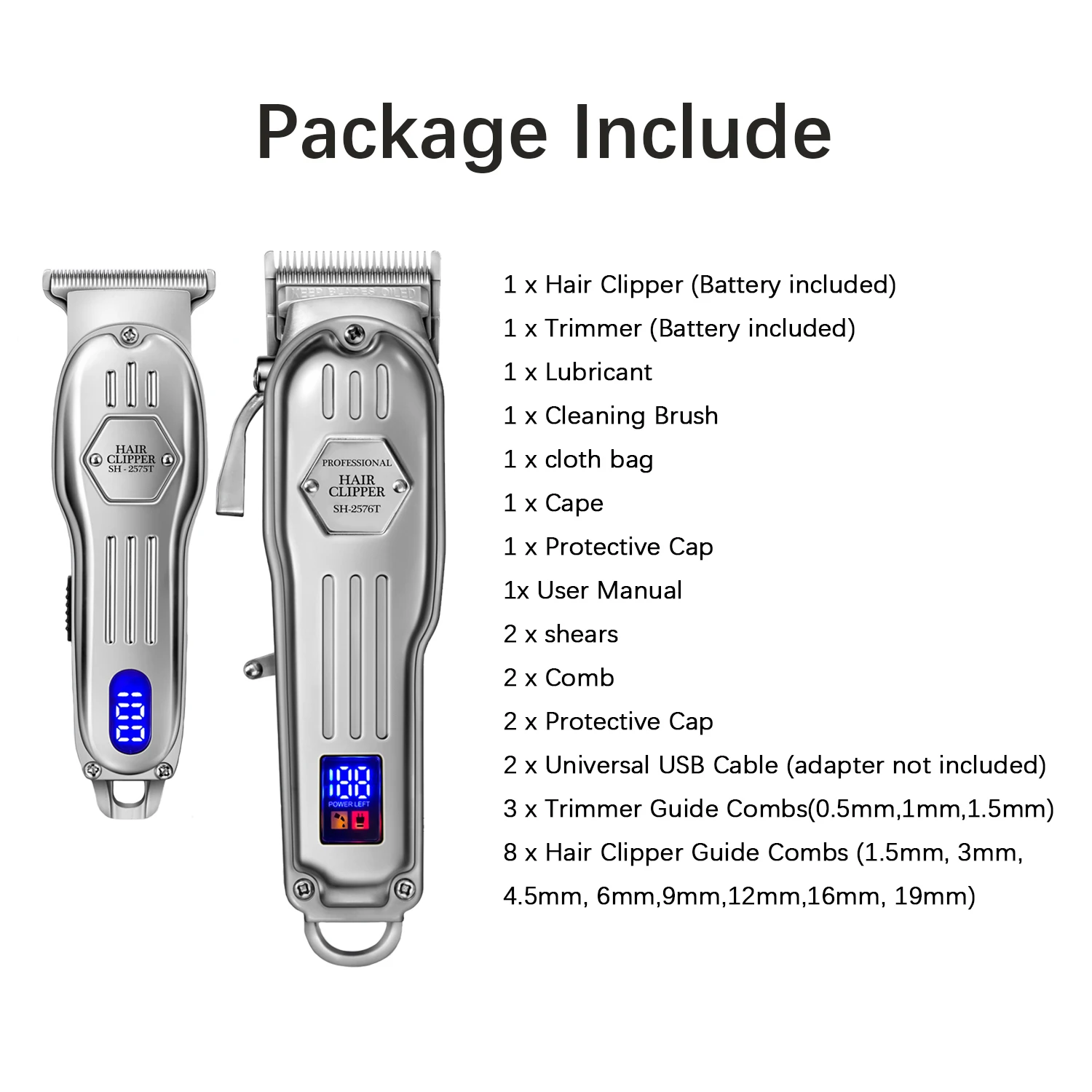 Oem Low Noise Zero Gapped Professional Rechargeable Electric Clippers Trimmer Hair