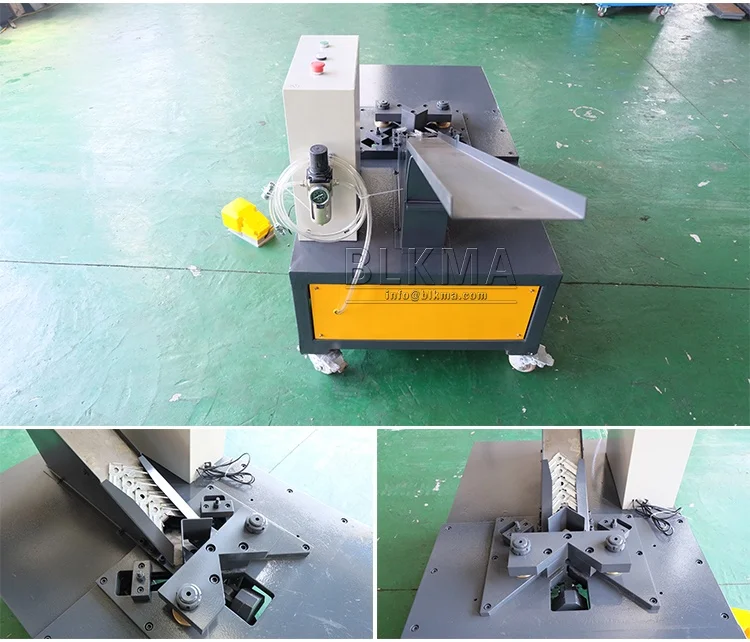 TDF duct corner code installing pressing machine/pnuematic square tube corner assembly machine from BLKMA factory