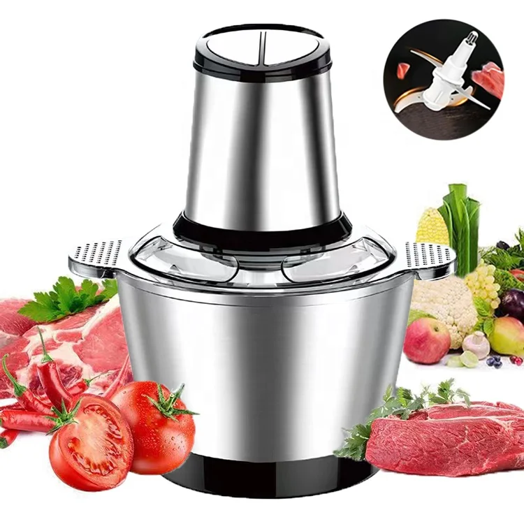 Factory Outlet 3L Meat Chopper Grinder Stainless Steel Vegetable Shredder Mixer Food Chopper Electric