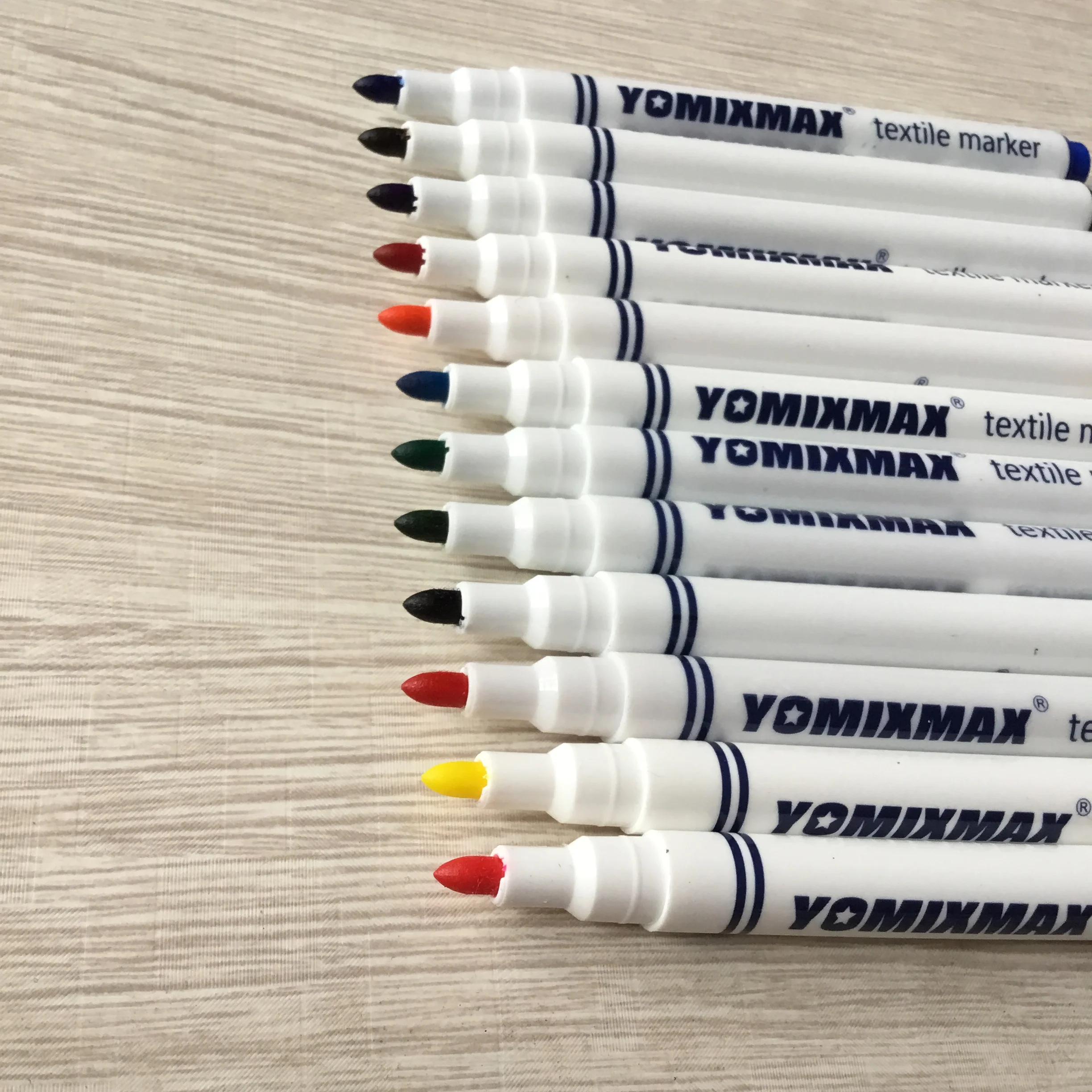 Factory hot sale 8 colors blister card textile marker pen permanent marker pens
