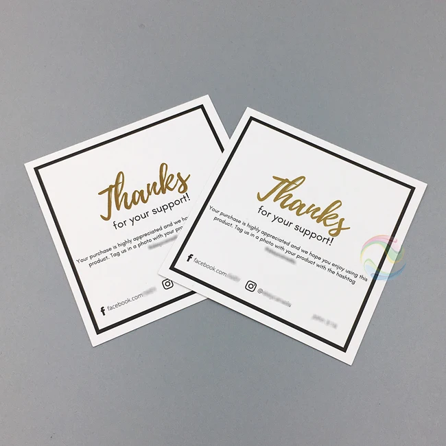 Wholesale Custom Paper Black Business Thank You Gift Cards