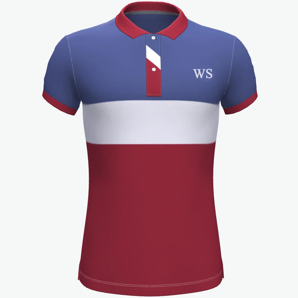 customizd Mens golf sport printing Embroidery logo fit striped polo wholesale short sleeve oversize polyester cotton polo shirt