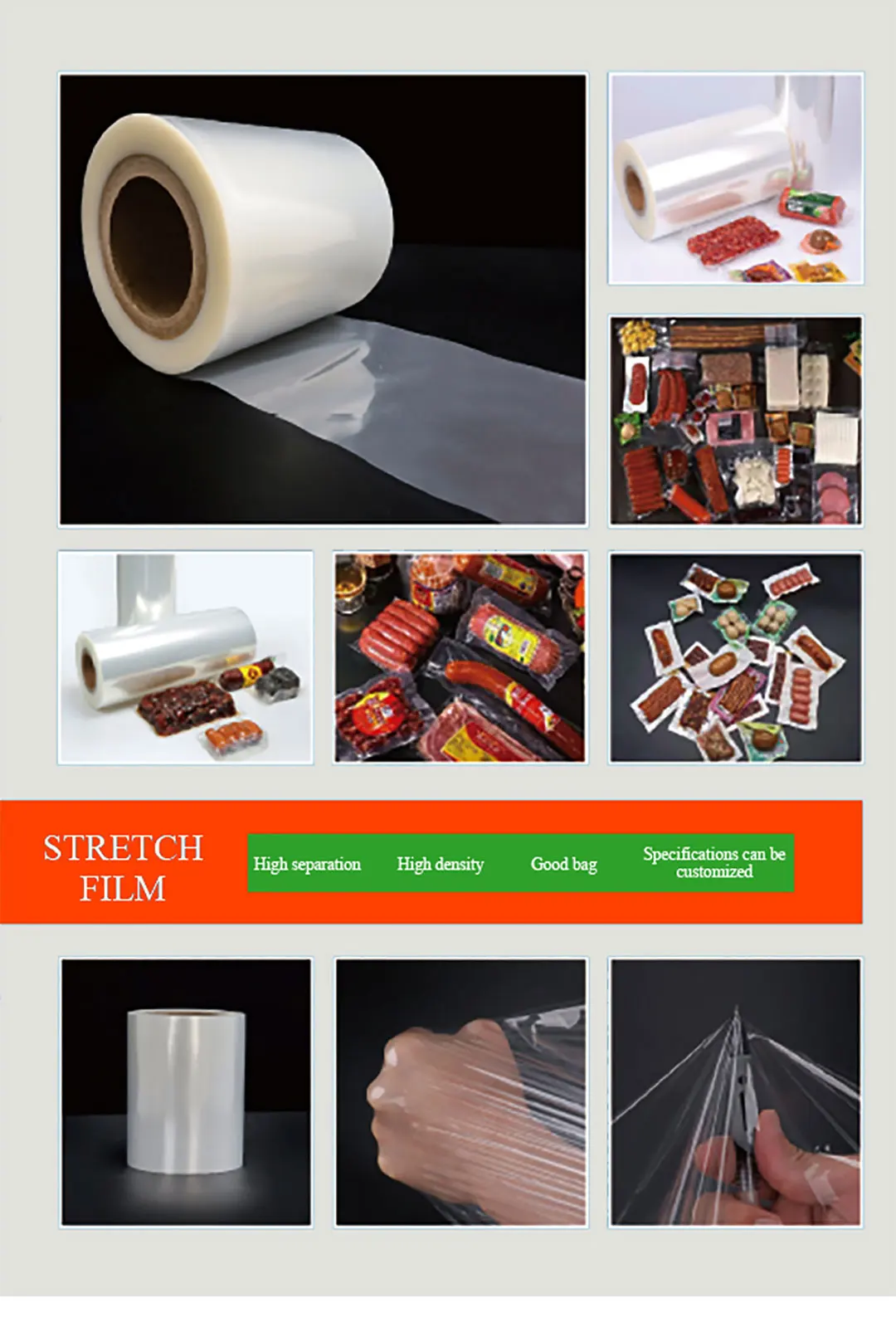 Most Customized Snack Sandwich biscuit roll film Food Packaging Cellulose Sealing Plastic Roll Film