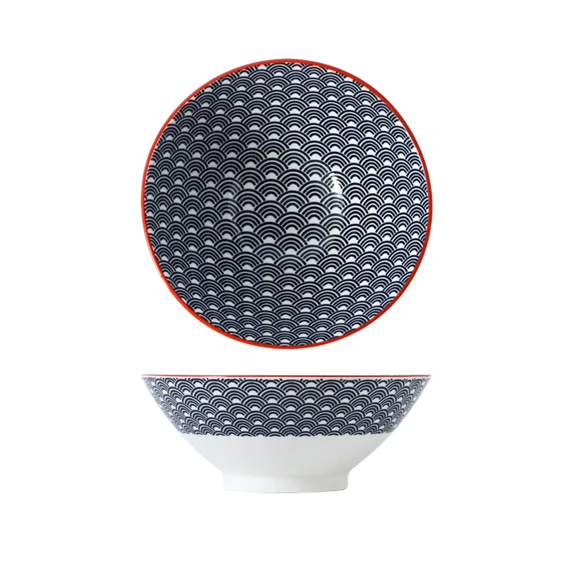 AL Good quality popular nordic style different types 7 / 9 inch round bowl set / japanese ramen noddle bowl
