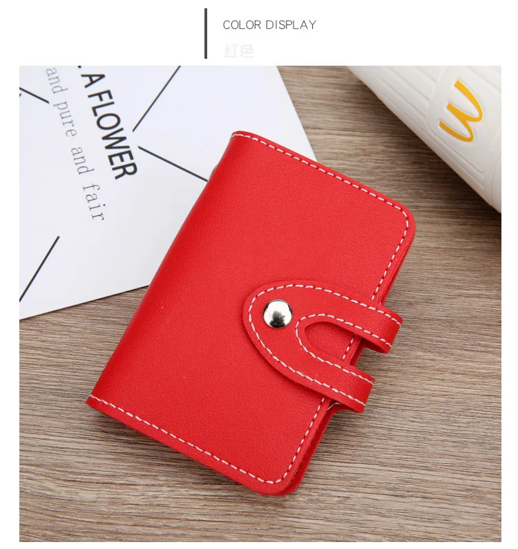 New Product Mini Card Holder Binder Planner PU Leather Logo Custom Save Money Wallet Budget Binder with Cash Envelope