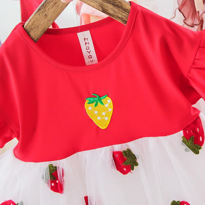 Wholesale baby dress new summer fashion short sleeves princess dress casual dress for baby girls