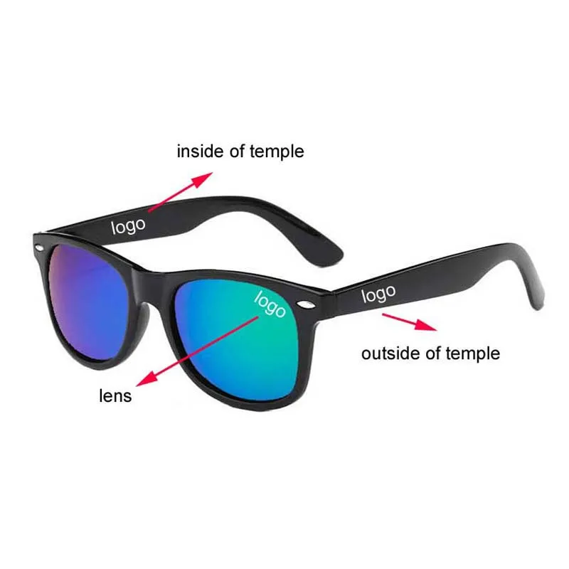 Wholesale Sun glasses RPET recycled pc Event wedding festival Men cheap print Women Plastic Promotion Logo Custom Sunglasses