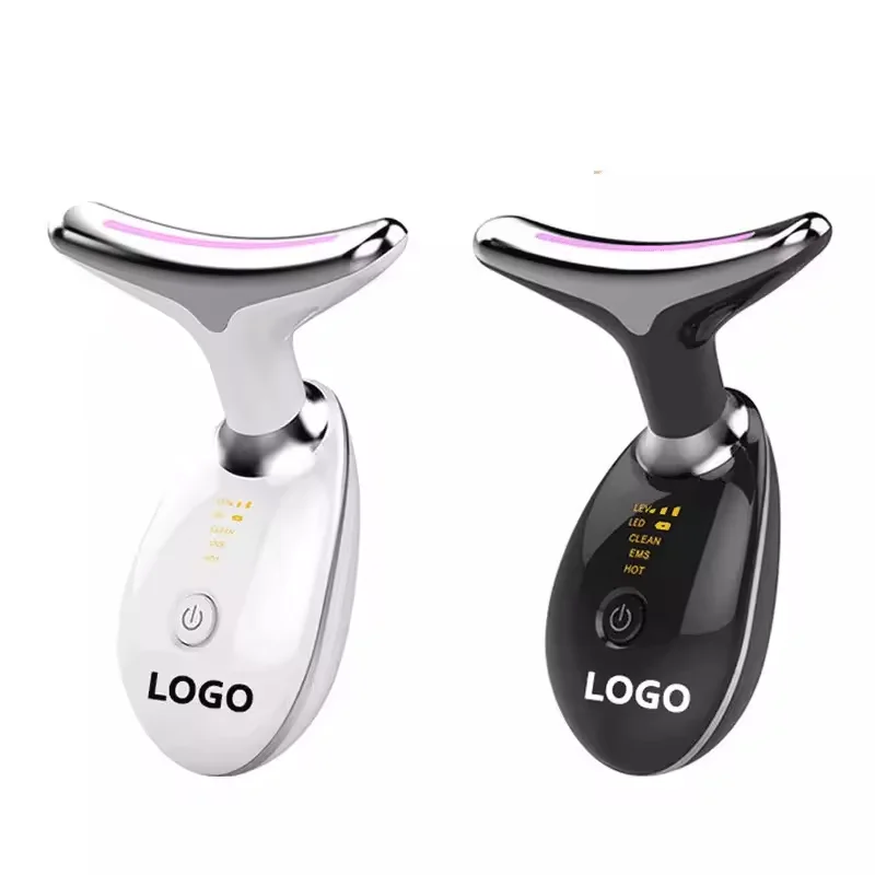 Other Beauty Vibration 7 LED Face Lift Machine Device EMS Massager Neck Device Massage Face and Neck Lifting Massager