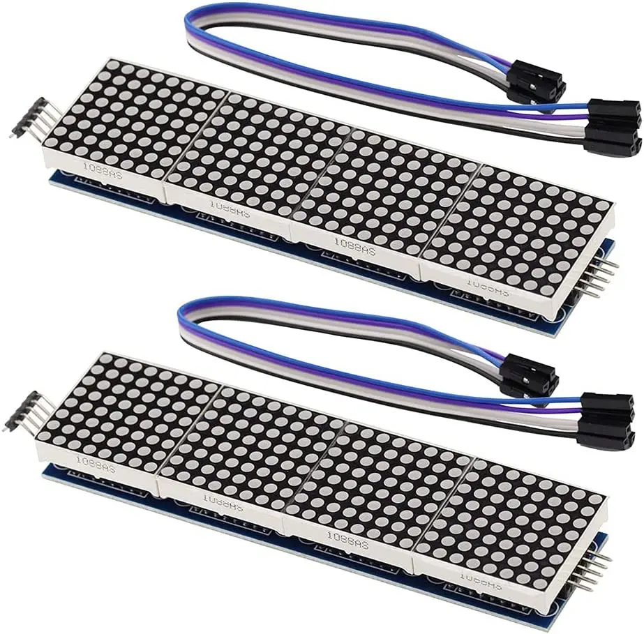 MAX7219 Dot Matrix Module Microcontroller 4 in 1 Display matrix with 5pin Line module