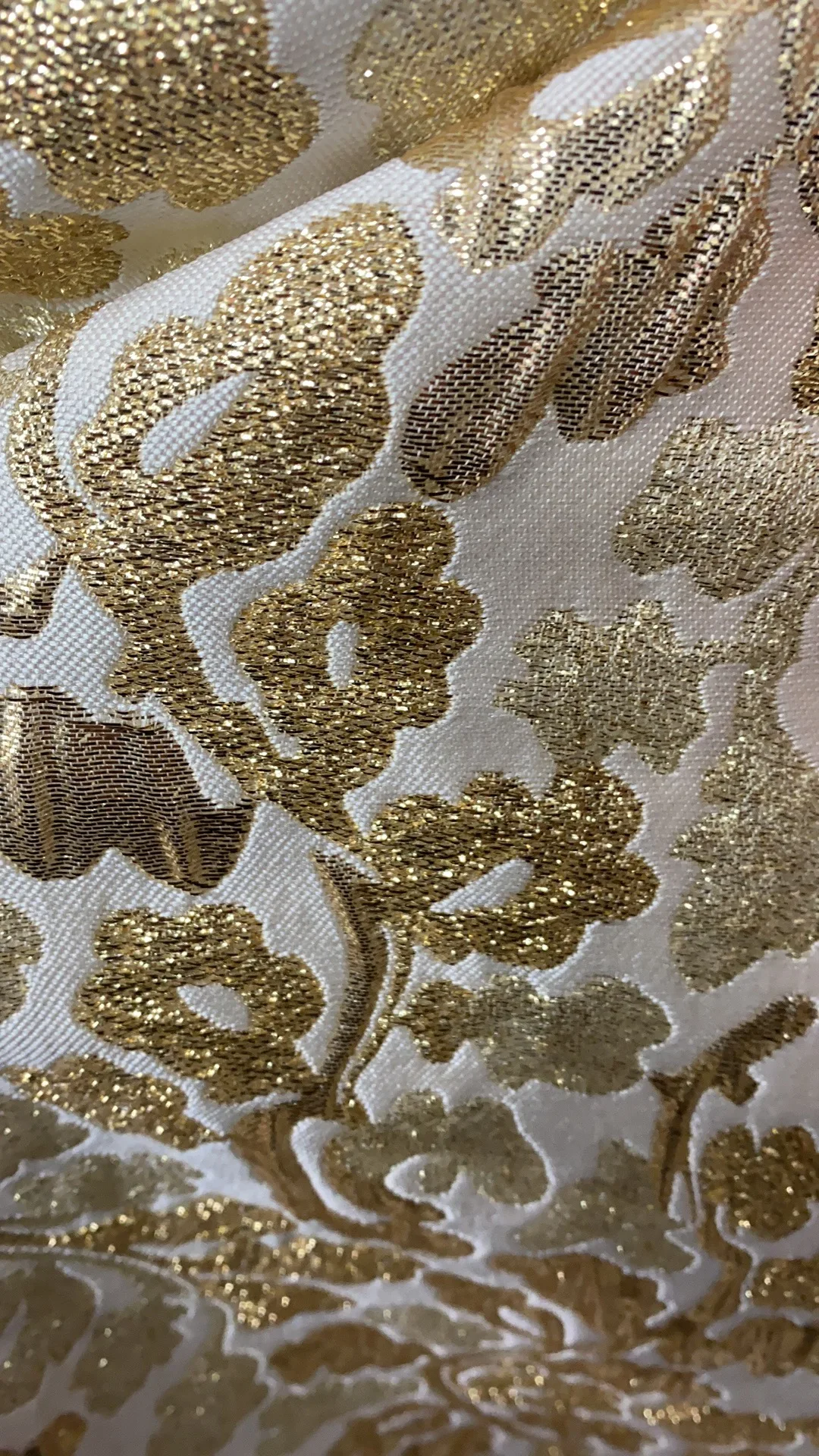 100%P METALLIC BROCADE JACQUARD FABRIC FOR LADY HIGH QUALITY DRESS