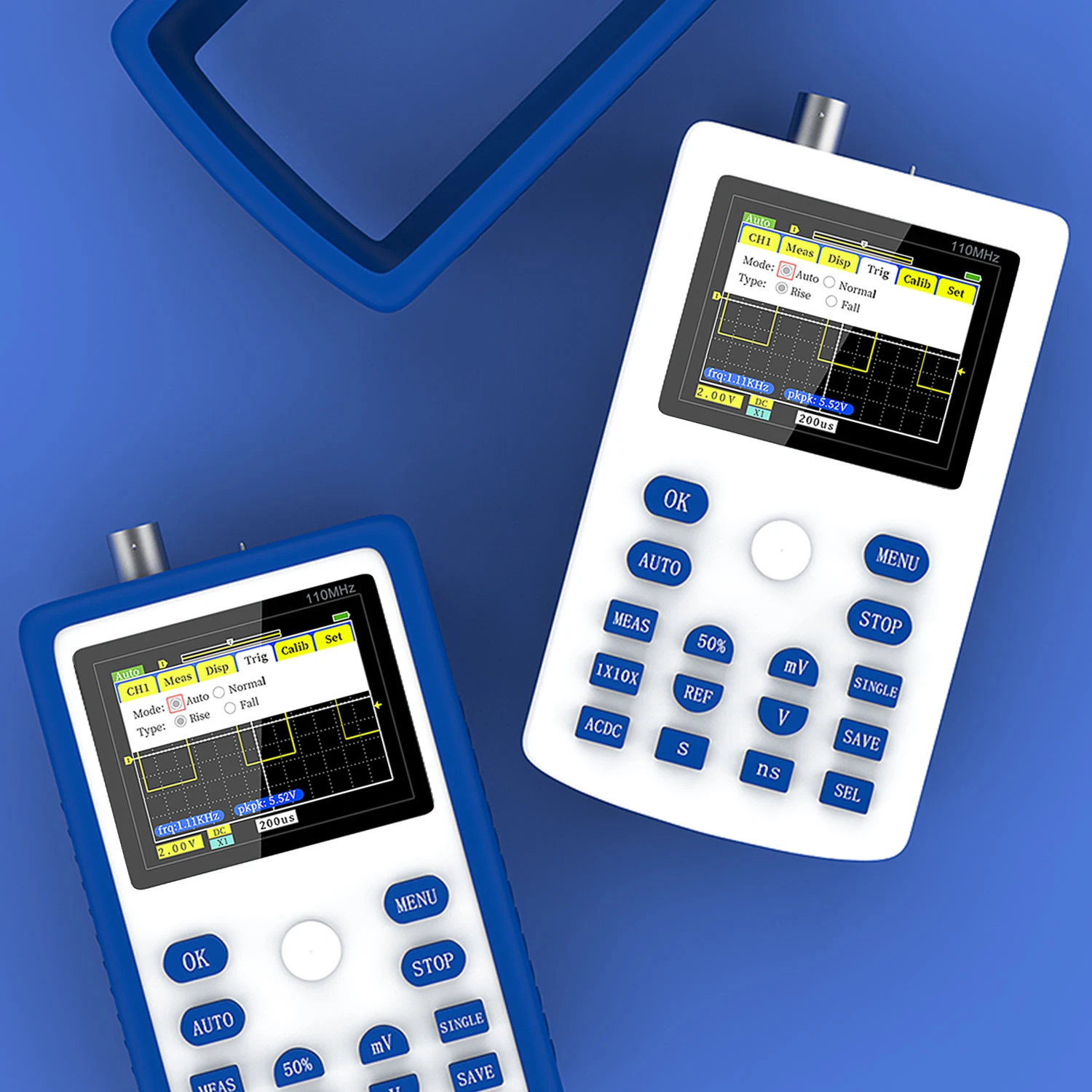 FNIRSI-1C15 Digital Oscilloscope 500MS/S Sampling Rate with 110MHz Bandwidth 1KHz/3.3V Square Wave 1c15 Portable Oscilloscope