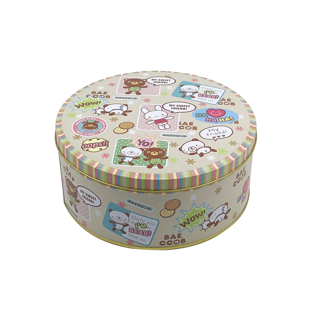 168*75mm customized Round Tin for Food Packaging Metal Gift Tin Box Cookie Tin Can