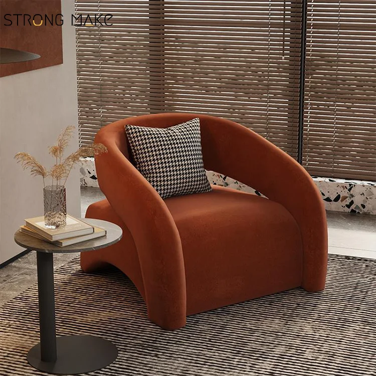 Design Modern Luxury Relax Leisure Design Accent Arm Chair Furniture Upholstered Comfortable Velvet Armchairs For Living Room