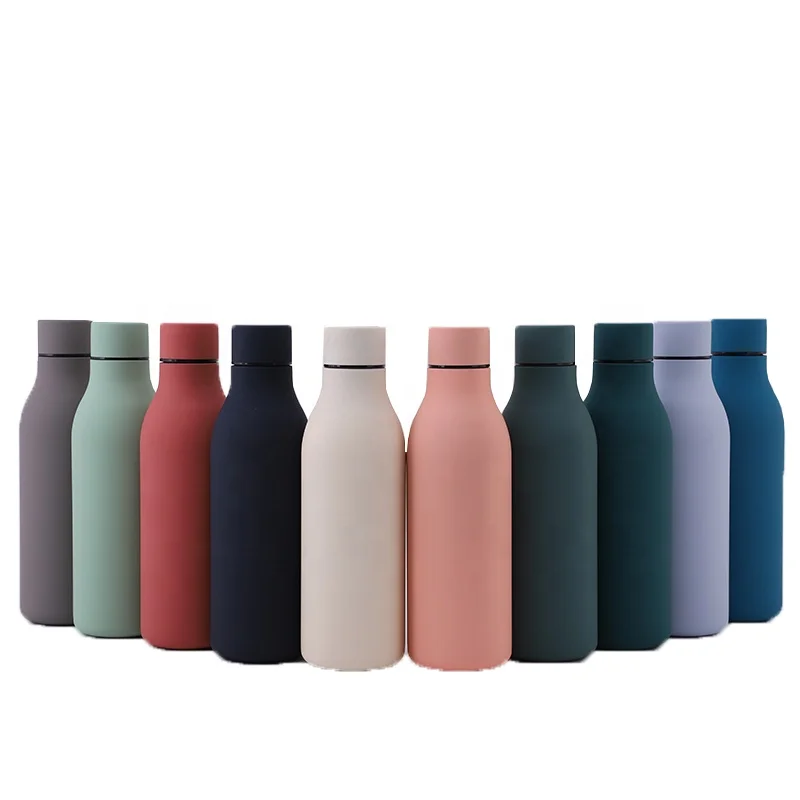 Beauchy Best Selling Products 2024 Stainless Steel Water Bottle Rubber Paint Morandi Cola Bottle Outdoor Sports Water Cup