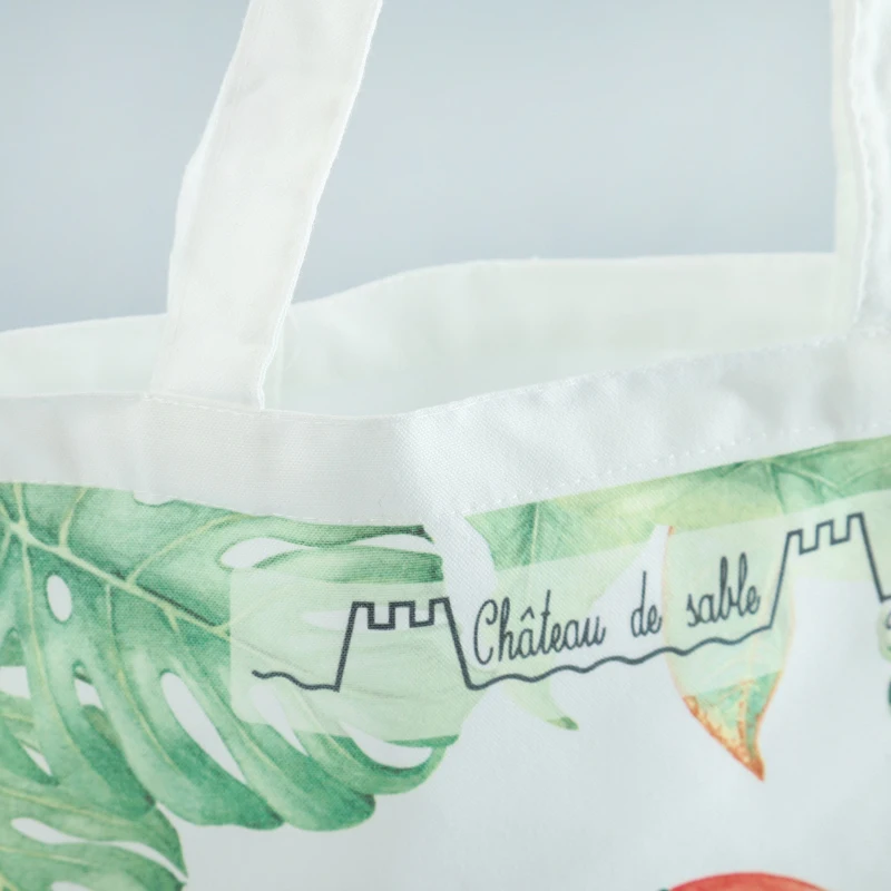 High Quality Style Custom Women Print Logo Daily Recycle Grocery Gift Large Reusable Eco-Friendly Shopping Tote Cotton Bags