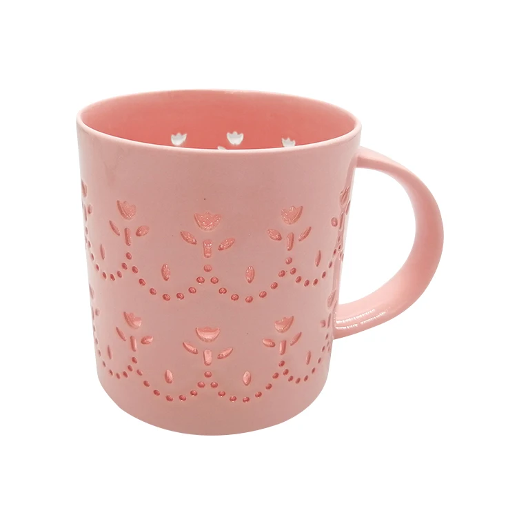 
New Arrival Hot Chocolate girls pink milk cup coffee porcelain ceramic mug funny 