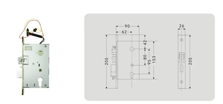 
ANSI Standard Hotel Lock Mortise Cylinder 