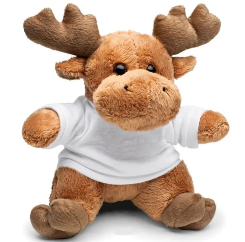 Custom made Christmas mascot with your logo plush toy small size peluche animal promotion doll stuffed moose plush reindeer toys