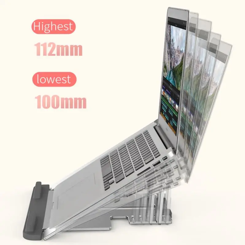 Adjustable Laptop Stand Bench Brackets Aluminium Mobile Stand Mechanical Style Desk Metal Use Aluminum Student Foldable ZD 01