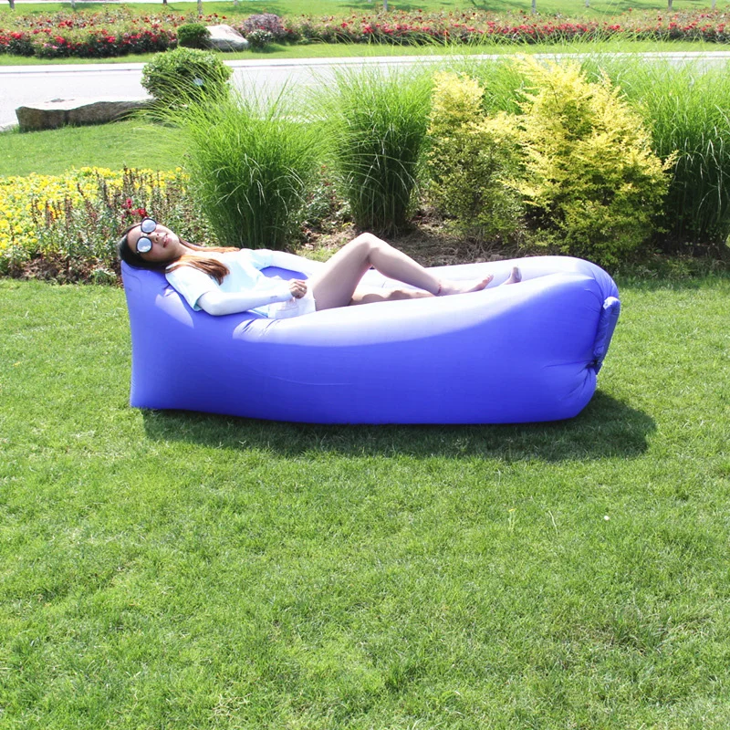 
camping outdoor lazy bed portable inflatable air sofa for beach pool backyard 