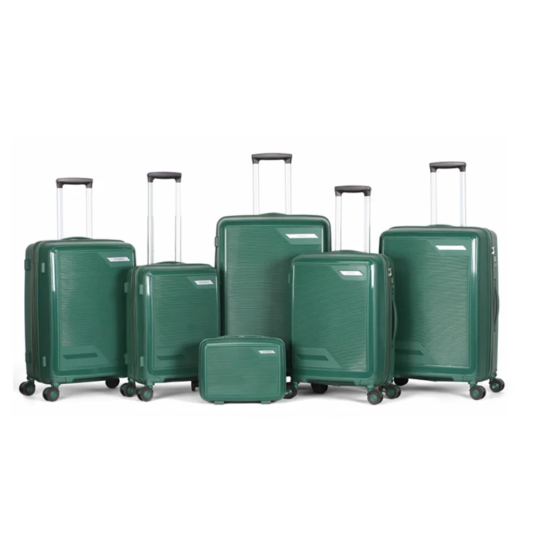 oytb2015 PP Trolley Luggage New Design 6pcs Set 100% PP Hard Shell Travel PP Luggage Custom Travel Suitcase