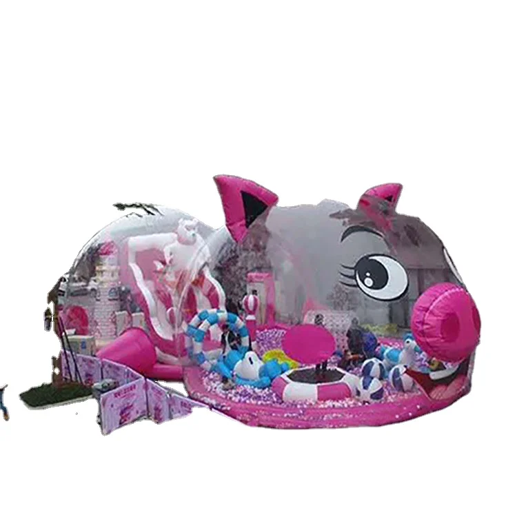 Прозрачная надувная купольная палатка для детского парка развлечений