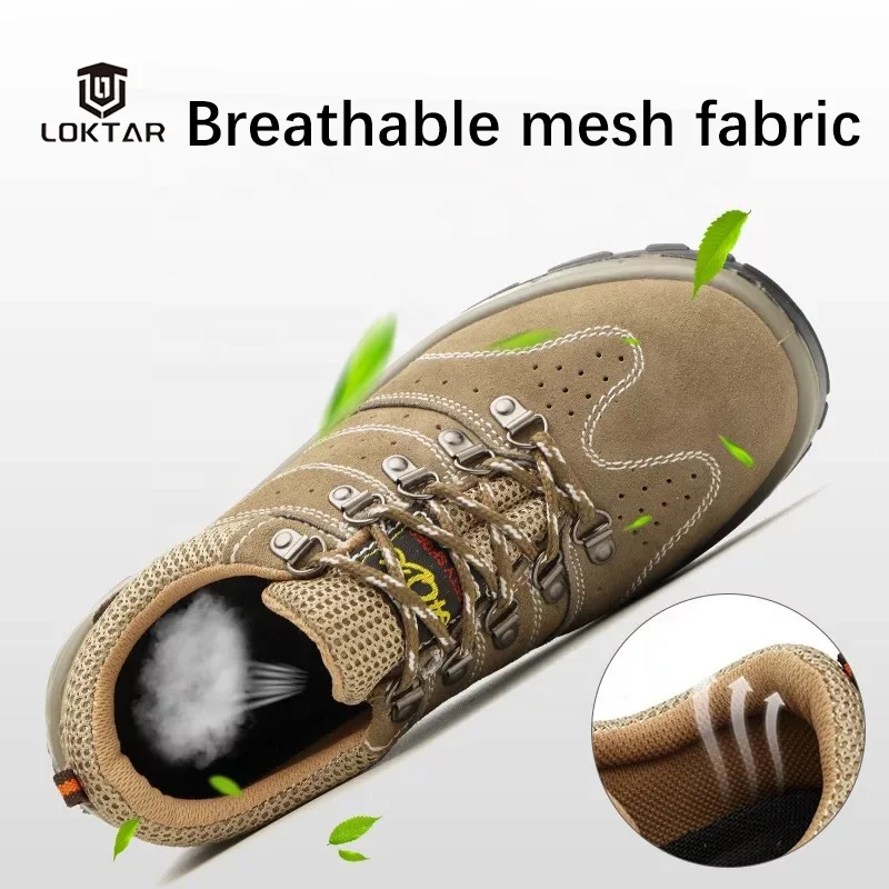 Comfortable Breathable Safety Shoes Worker Security Steel Toe Cap Shoes for Men