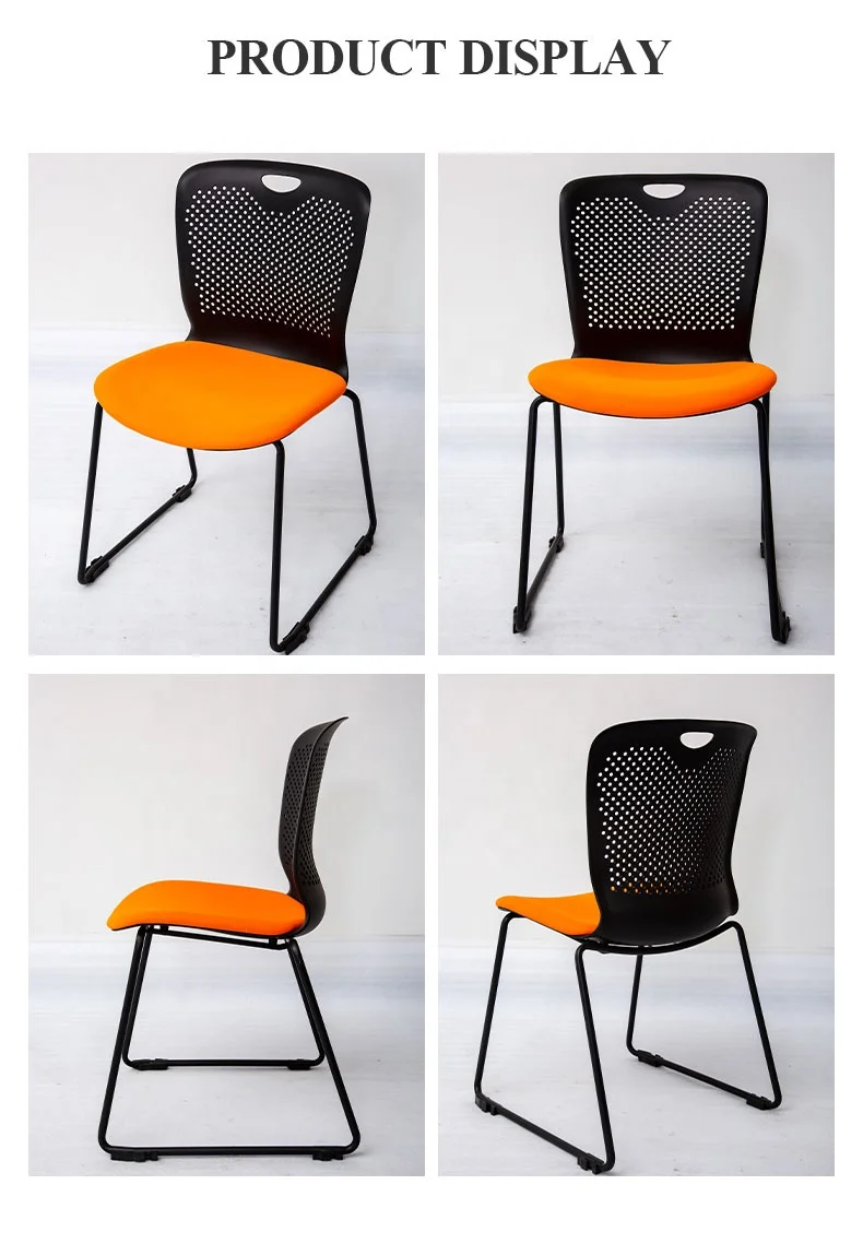 Simple Morden Armless Student Chair Plastic Steel Negotiation Office Chairs Comfortable Mesh Chair