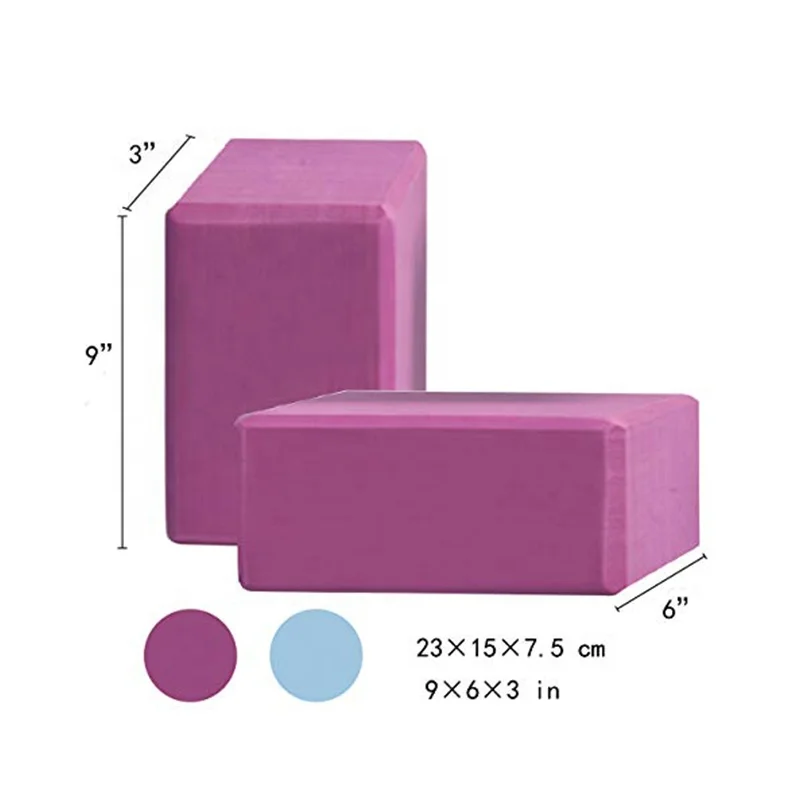 Eco Friendly Foam Blocks OEM Lightweight Yoga Bricks High Density Portable Durable MassageEVA Yoga Brick
