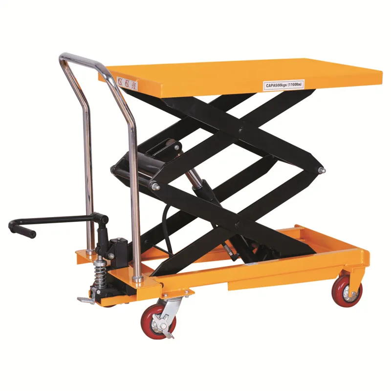 crank hand manual double scissor micro screw lift tables 100kg supplier scissor table lift hire top supplier