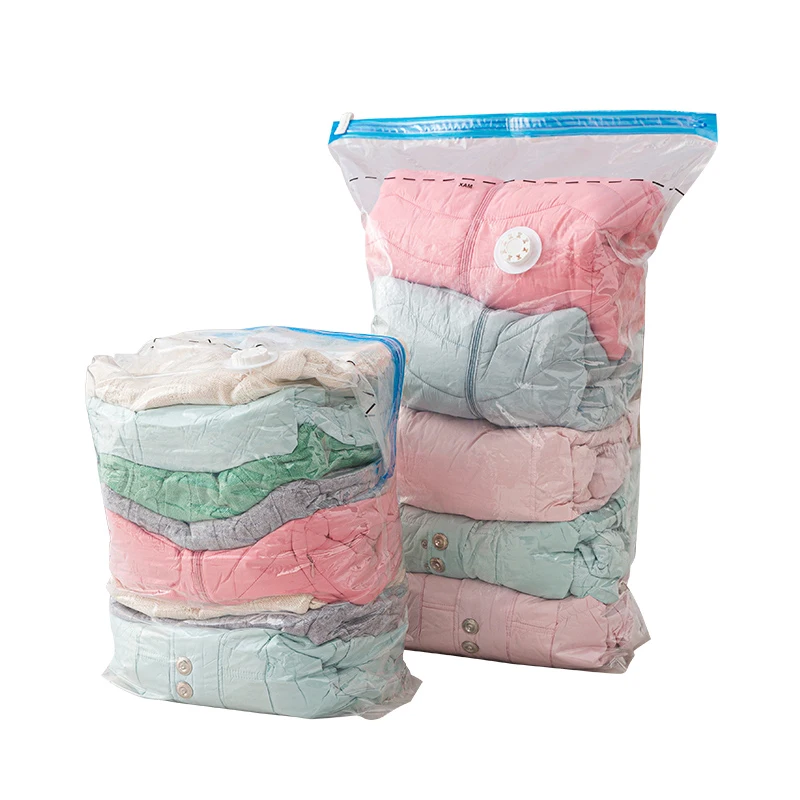 Press type vertical vacuum compression bag No air extraction required freestand extra large cotton quilt vacuum bag