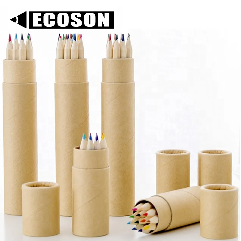 Customized Stationery 60pcs 12pcs Natural Wooden Colored Pencils Set Wooden Pencils with Wooden Box for Artist