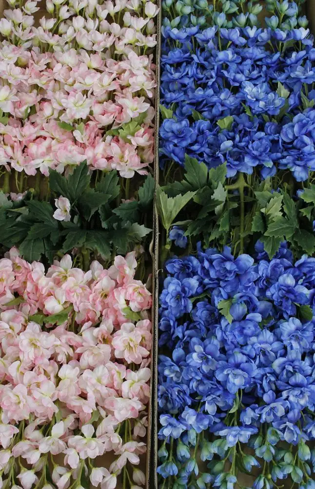 New Design multi color Articificial Flowers Delphinium Ajacis blossom silk flowers