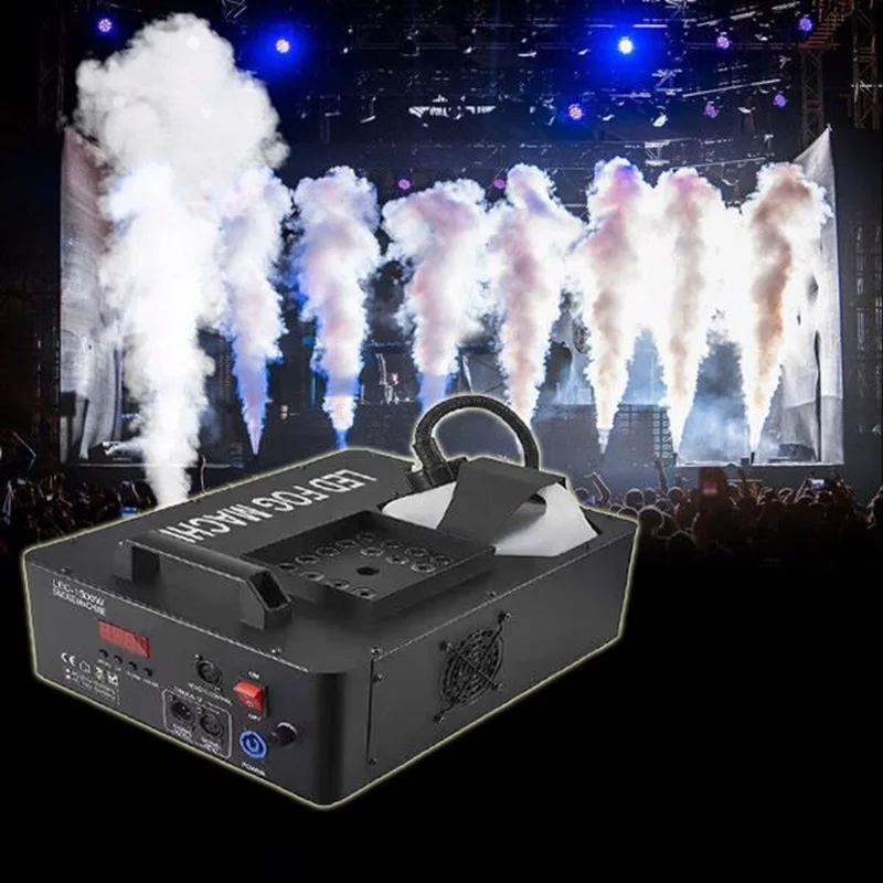 SP 1500W LED vertical smoke machineDMX 512 Remote Control Wedding fog machine 24 led Rgb Color For disco stage DJ
