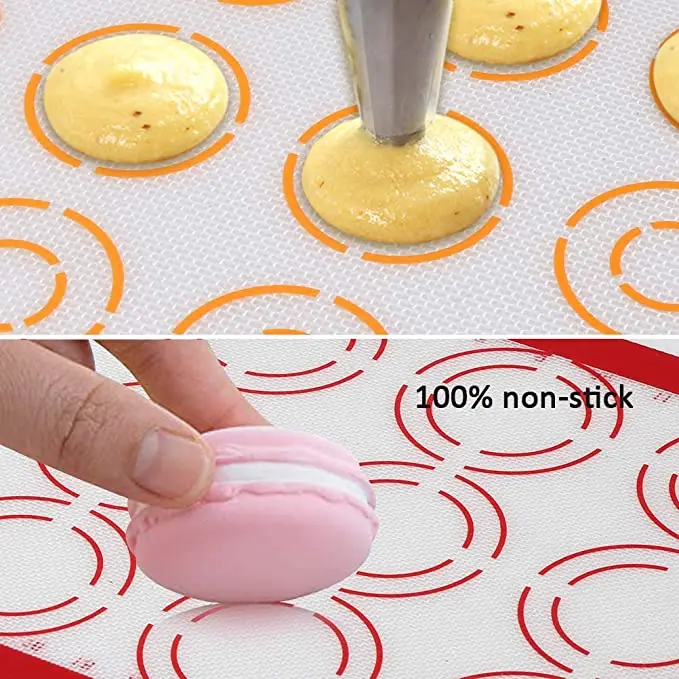 Non Stick Silicone Liner for Bake Pans Reusable Silicone Macaron Baking Mats 0.7mm