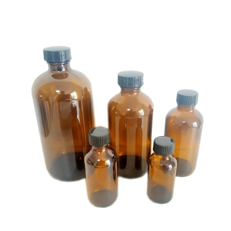 
50ml 100ml 250ml 500ml brown small mouth bottle glass Boston bottle chemical sample bottle 
