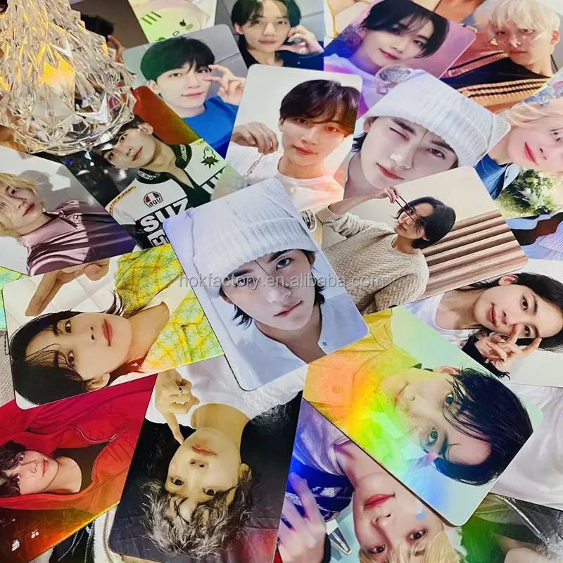 Cheap Price Customized Kpop Double sided Glossy Color Holographic K-pop Laser Lomo Photo Card for Fan Collection
