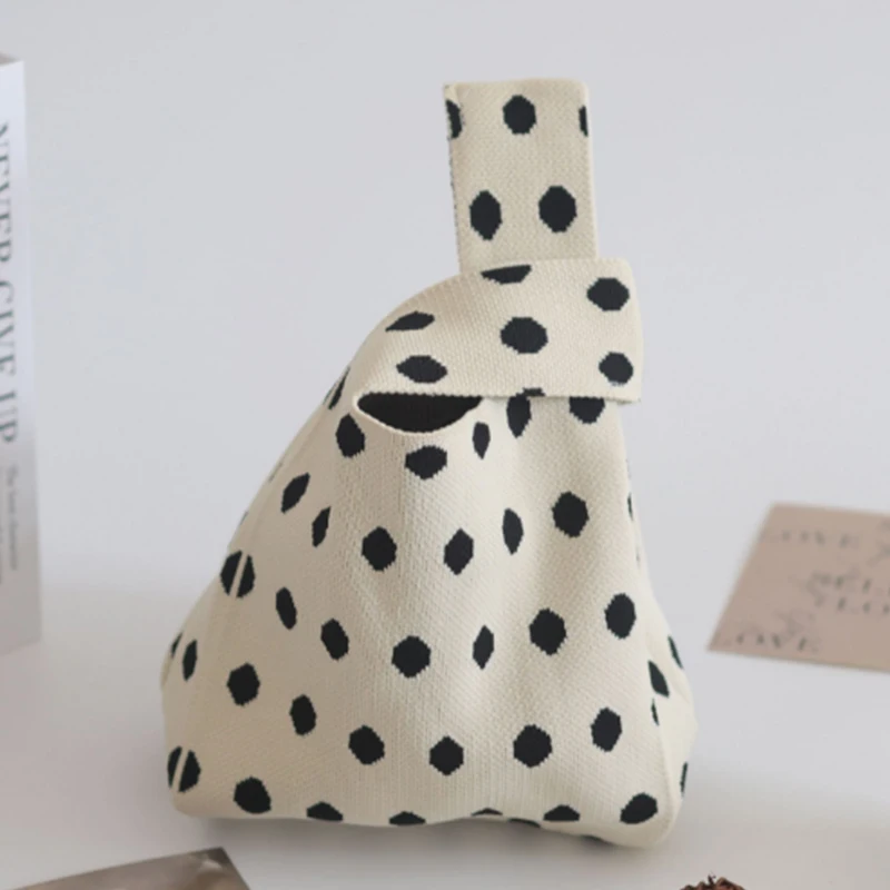 Wholesale Handmade Knitting Bags Cotton Crochet Knit Shopping Bag For Beach Travel Small Shopper Bag