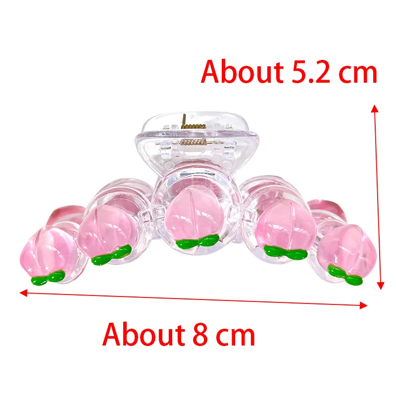 8cm New Spring Summer Fruits Haarklammer Fashion Plastic New Sweet Cute Shark Hair Claw Temperament Creative Girl Hair Accessory