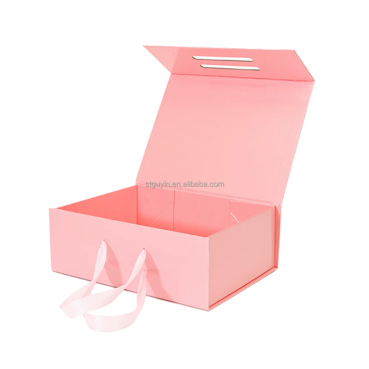 Custom Logo Luxury Paperboard Box Matte Cream Gift With Ribbon 6x6x2 Inch Box For Clothes/Shoes