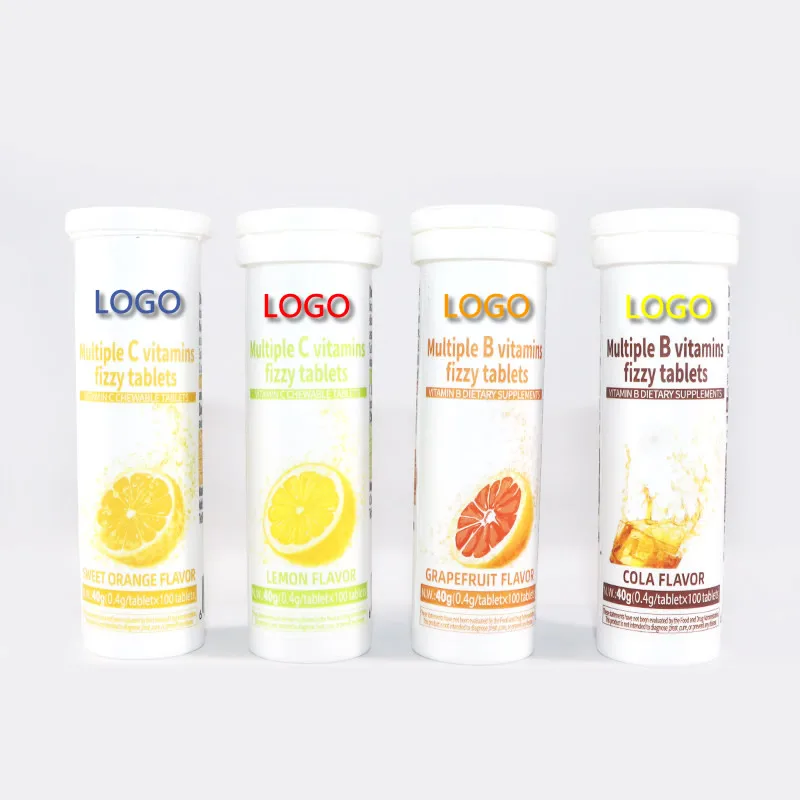 Wholesale Lower Price Resistance-enhancing Vitamin C B Effervescent Tablets Caplets OEM For Skin Whitening