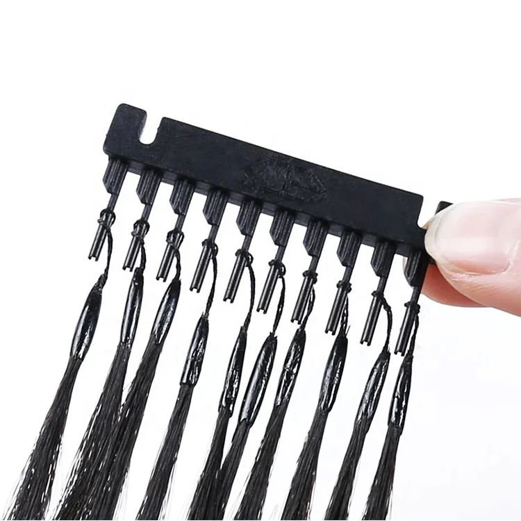Women 6D Second Generation 100% Virgin Hair Extensions Can Perm and Dye Hair 5 strands in a Row 6D hair extension