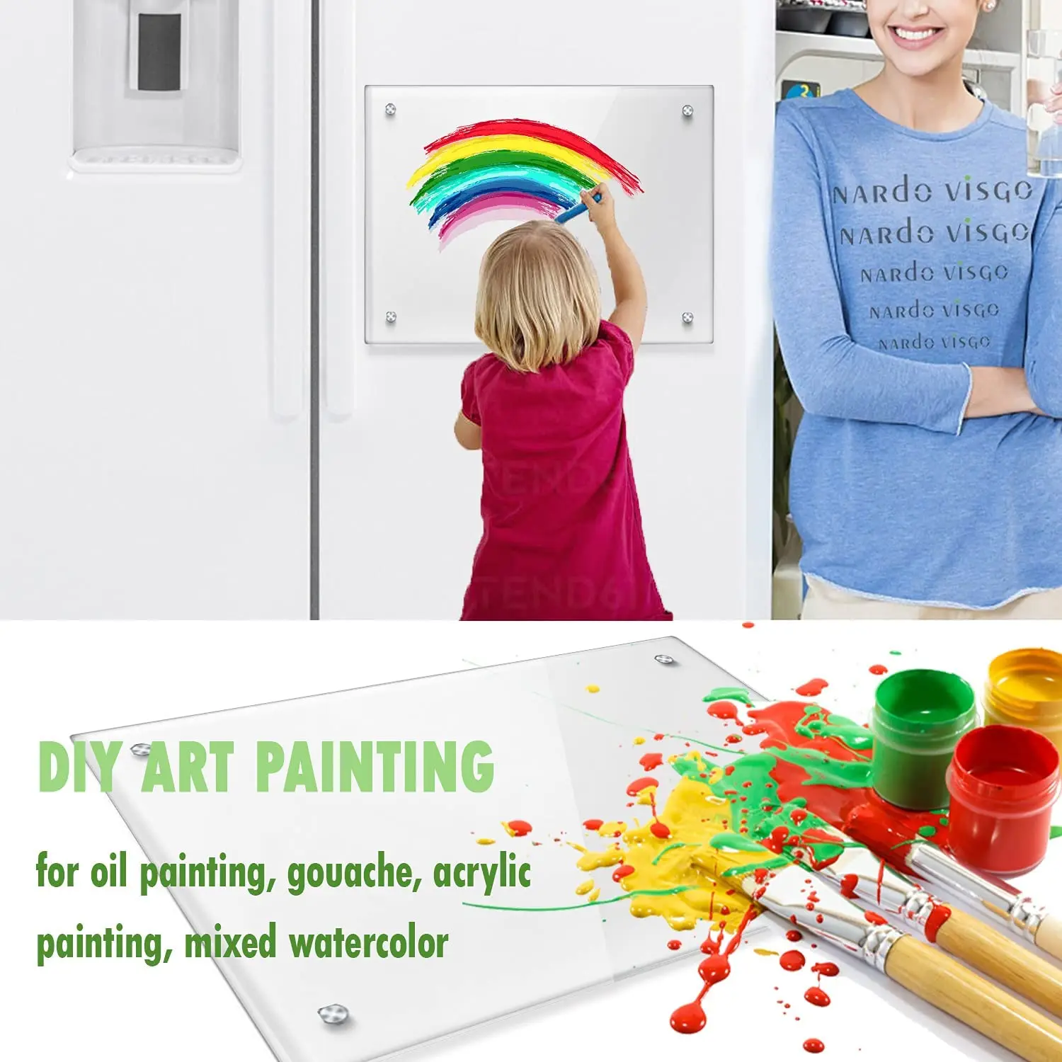 Магнитная доска для стирания, меню, прозрачная акриловая доска, меню 17 дюймов x 12 дюймов, включает в себя 4 маркера для сухого стирания