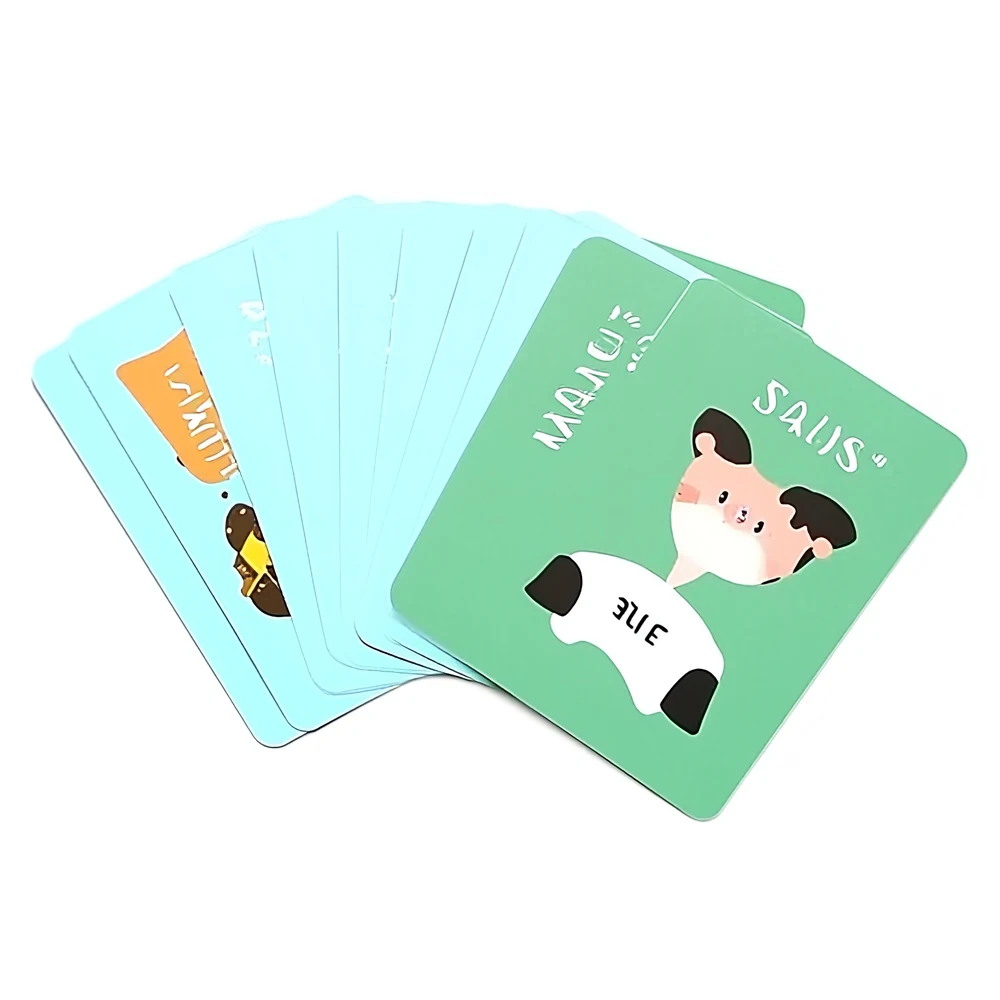 Custom Learning Flash Card Toy Baby Children Printing English Kids  Cards Educational Cards