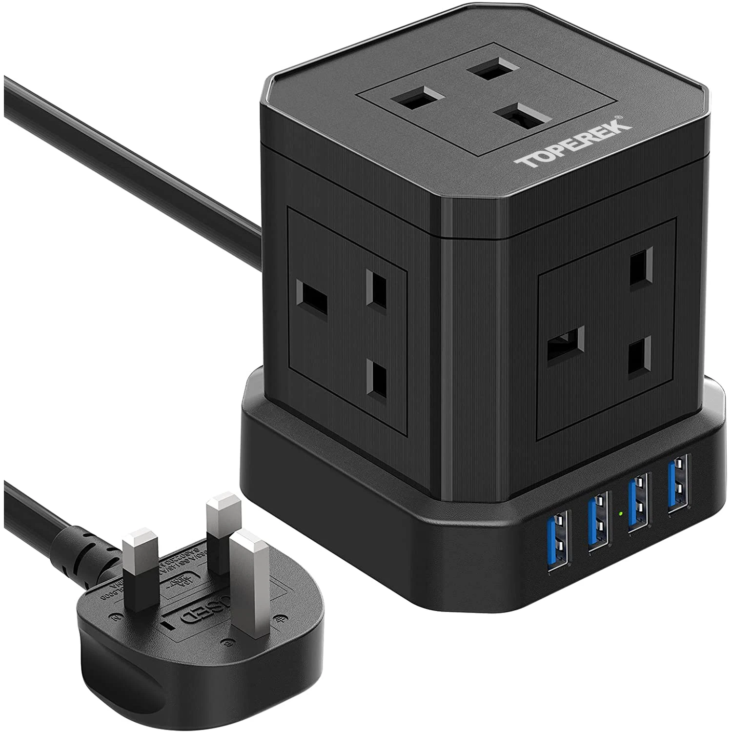 Сетевой удлинитель с 6 розетками и USB-разъемом для зарядки
